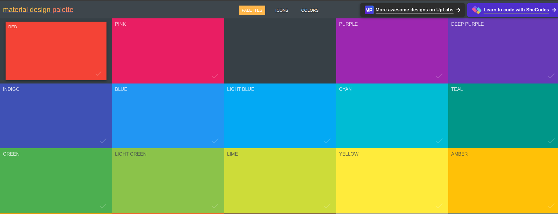 Material Palette